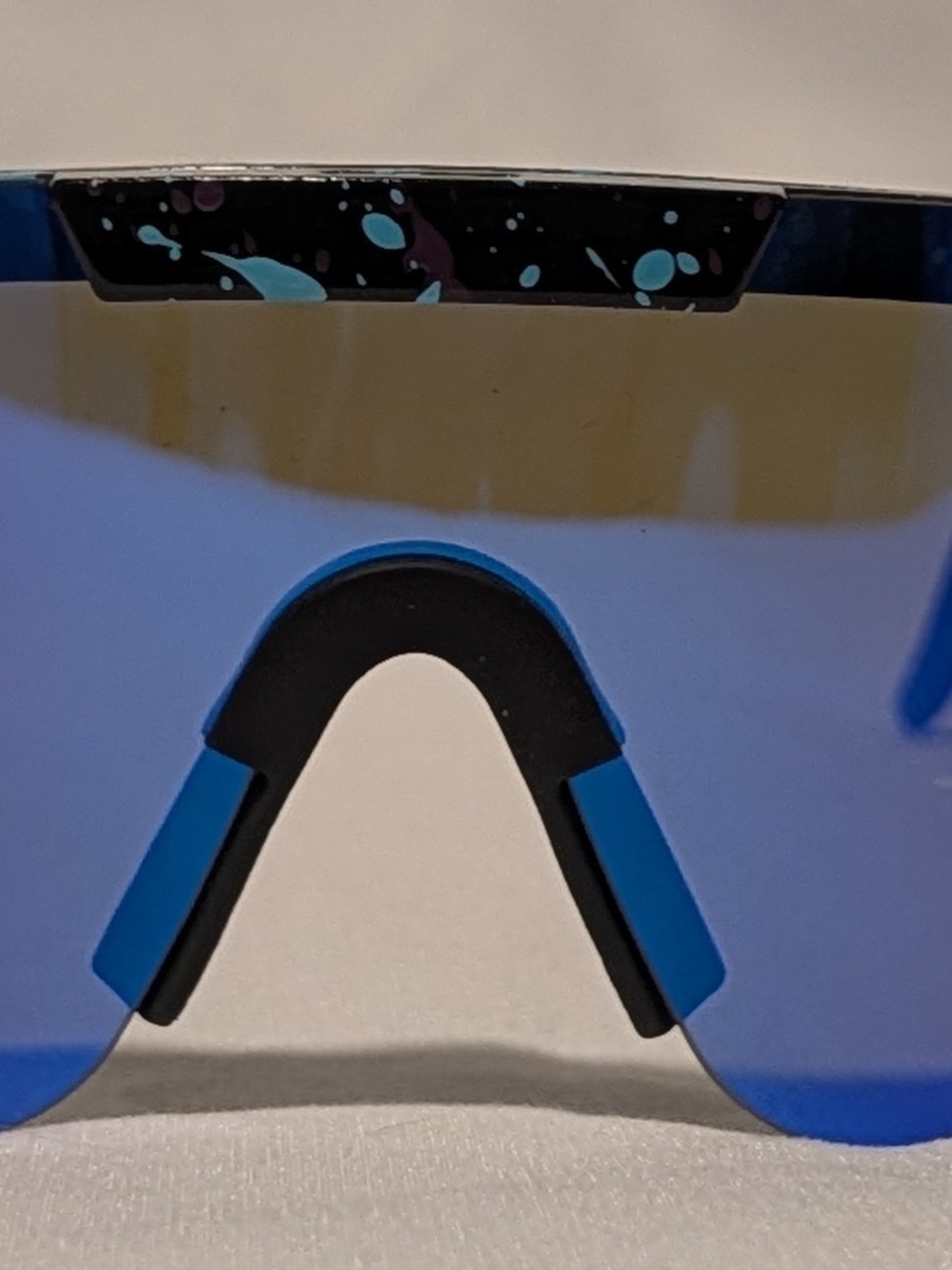 Pit Viper The Hail Sagan 2000s Sunglasses - Blue Mirror Lens Splatter